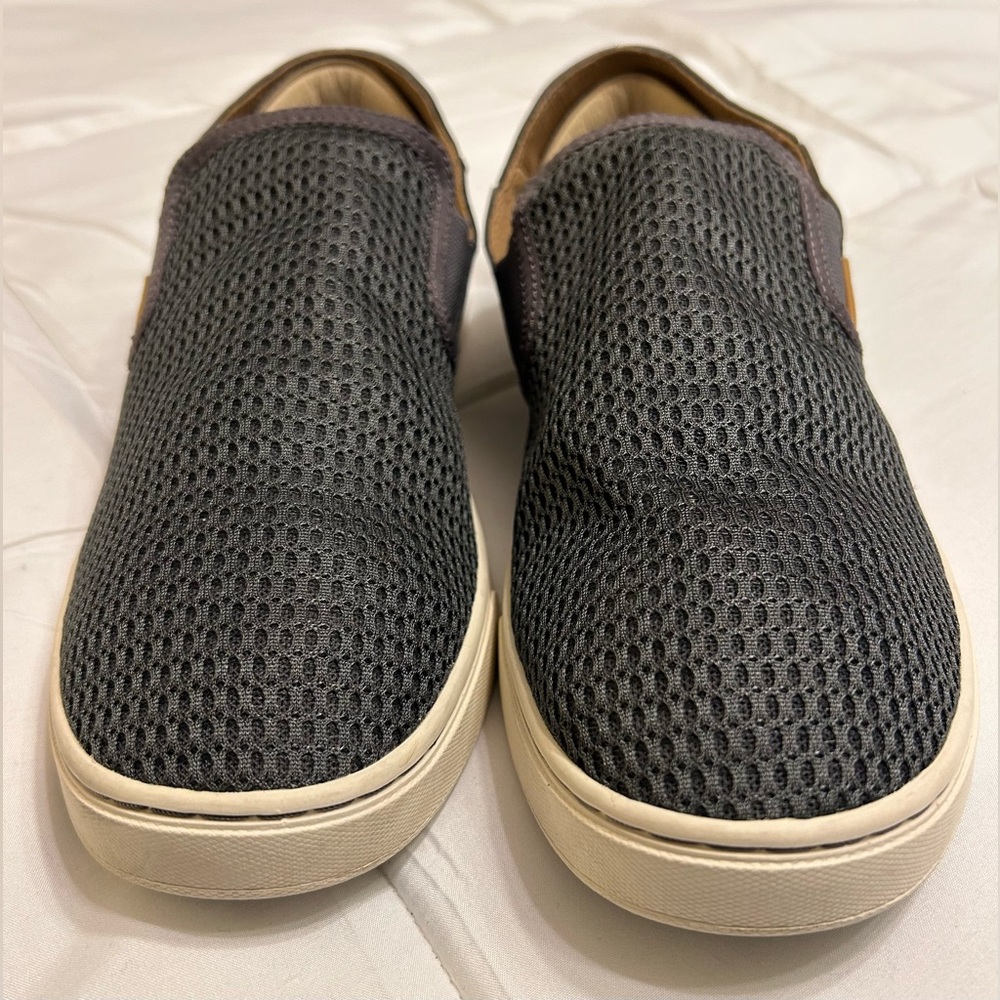 OluKai Pehuea Pavement Grey Slip On Sneakers - Picture 6 of 8